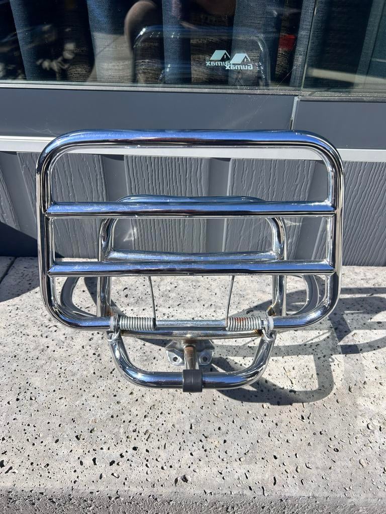 Verchroomd bagagerek voor scooter of motor, Ophalen of Verzenden, Gebruikt