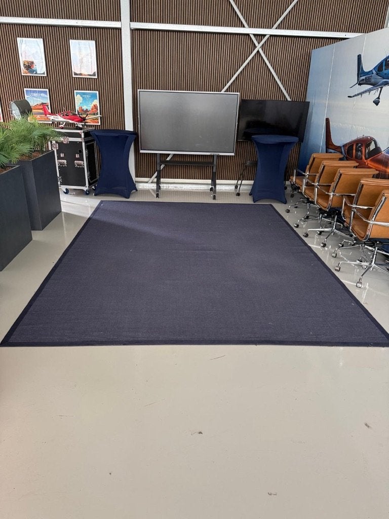 Vloerkleed blauw 3x4m sisal, Ophalen, Blauw, 200 cm of meer, Zo goed als nieuw