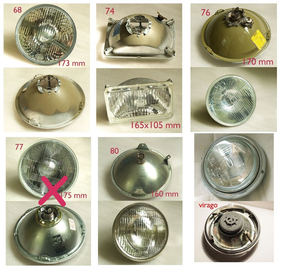 Koplamp reflectoren jaren 80 Honda, Yamaha, Suzuki , Kawa, Ophalen of Verzenden, Nieuw