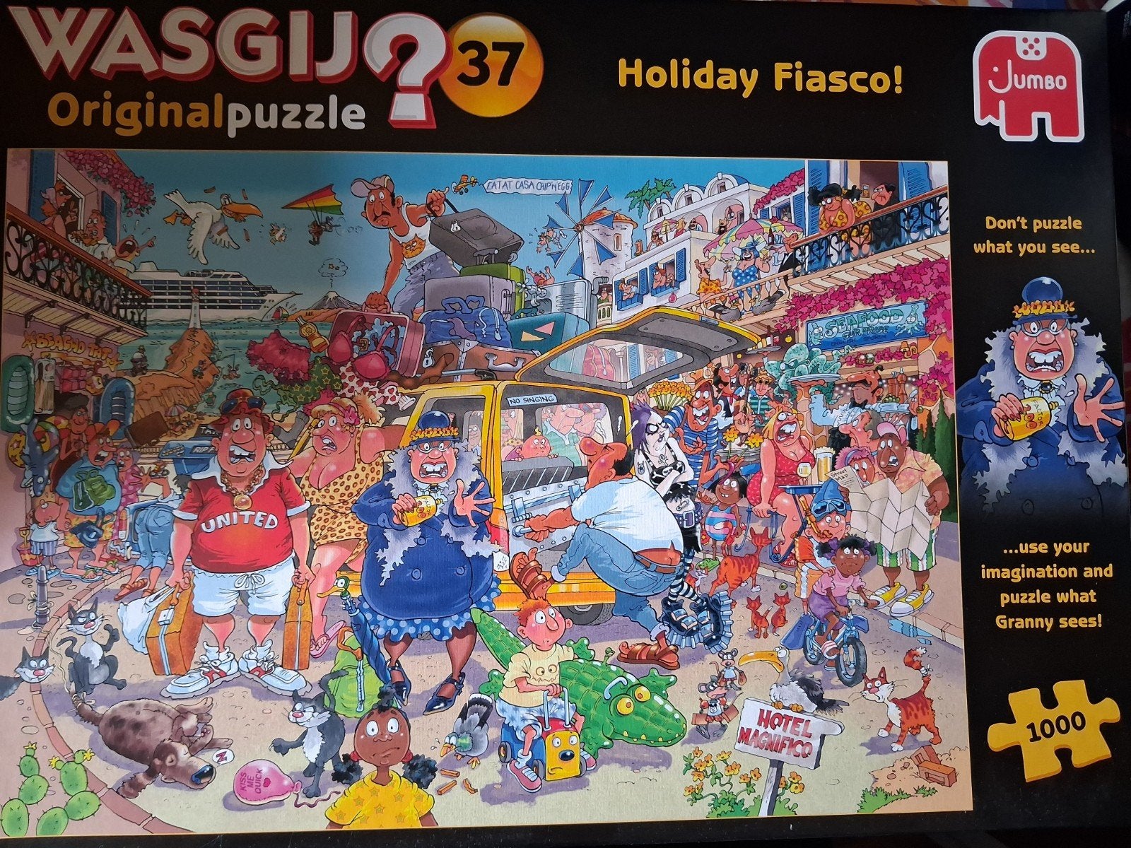 Wasgij Original 37 Holiday Fiasco! 1000 stukjes, Ophalen, 500 t/m 1500 stukjes, Gebruikt, Legpuzzel