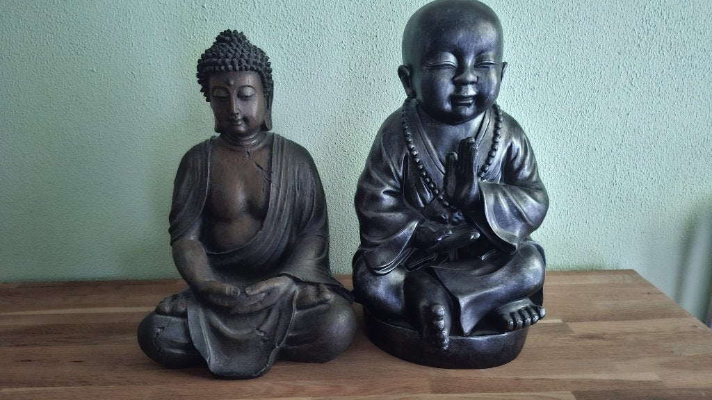 2 boeddhabeelden, Huis en Inrichting, Woonaccessoires | Boeddhabeelden, Ophalen