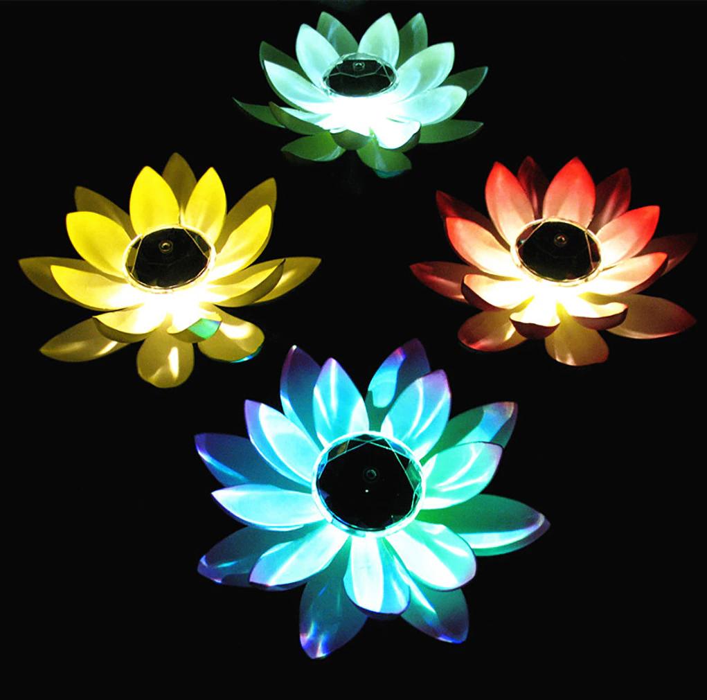 Lichtgevende Lelie Solar Lamp / Vijver Tuin Decoratie Bloem, Verzenden, Nieuw