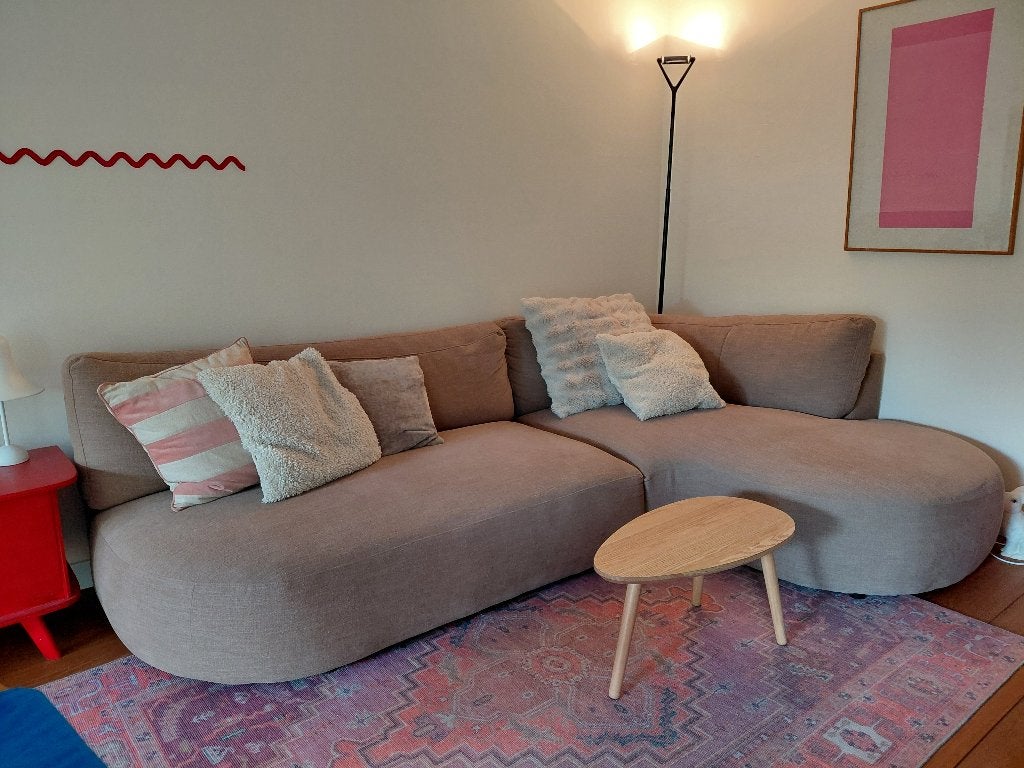 Hoekbank Ace Karwei taupe, Ophalen, Minder dan 75 cm, Hoekbank, Zo goed als nieuw