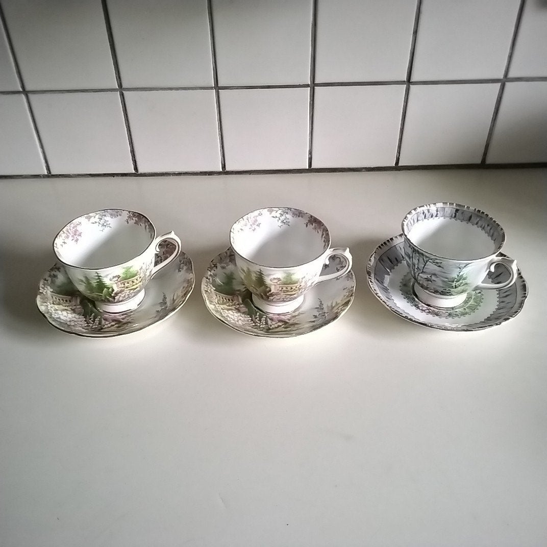 3 Royal Albert kop en schotels - Groot model, Ophalen of Verzenden