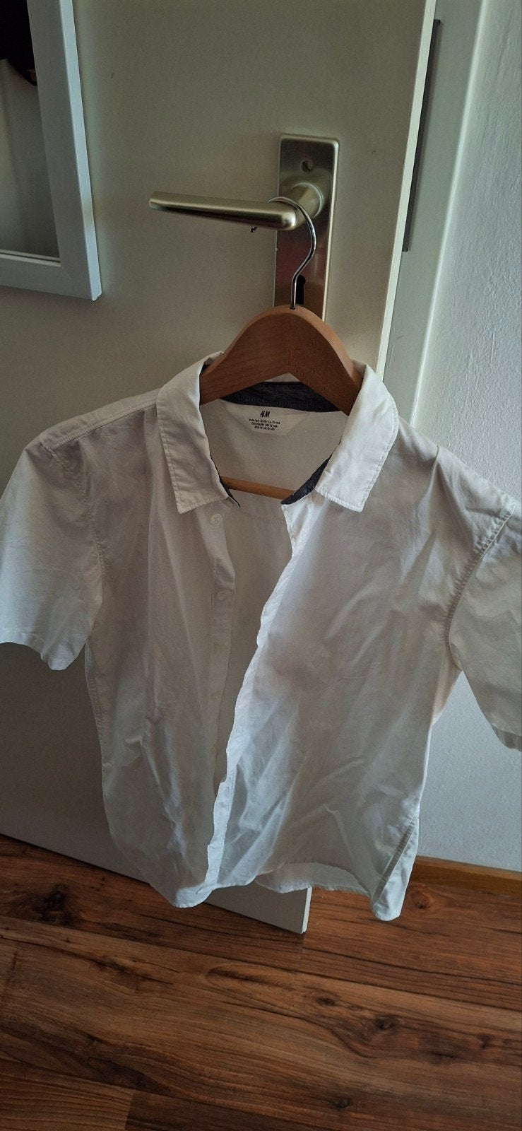 witte blouse mt 164, Kinderen en Baby's, Kinderkleding | Maat 164, H&M, Overhemd of Blouse, Ophalen of Verzenden, Zo goed als nieuw