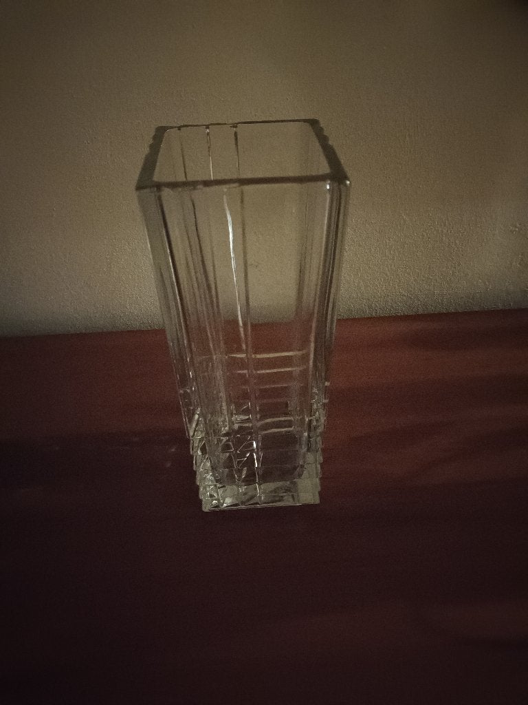 Bormioli Rocco Clear Heavy Glass Flower Vase Italië, Ophalen of Verzenden