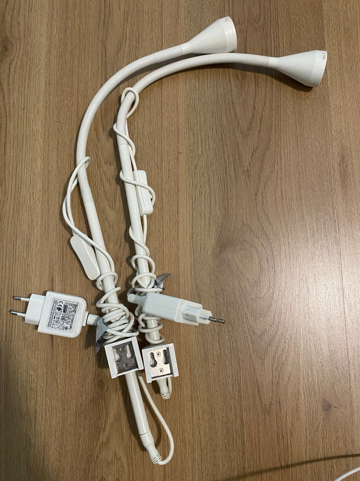 Witte flexibele wandlampen - set van 2, Kunststof, Overige fittingen, Ophalen of Verzenden, Wit