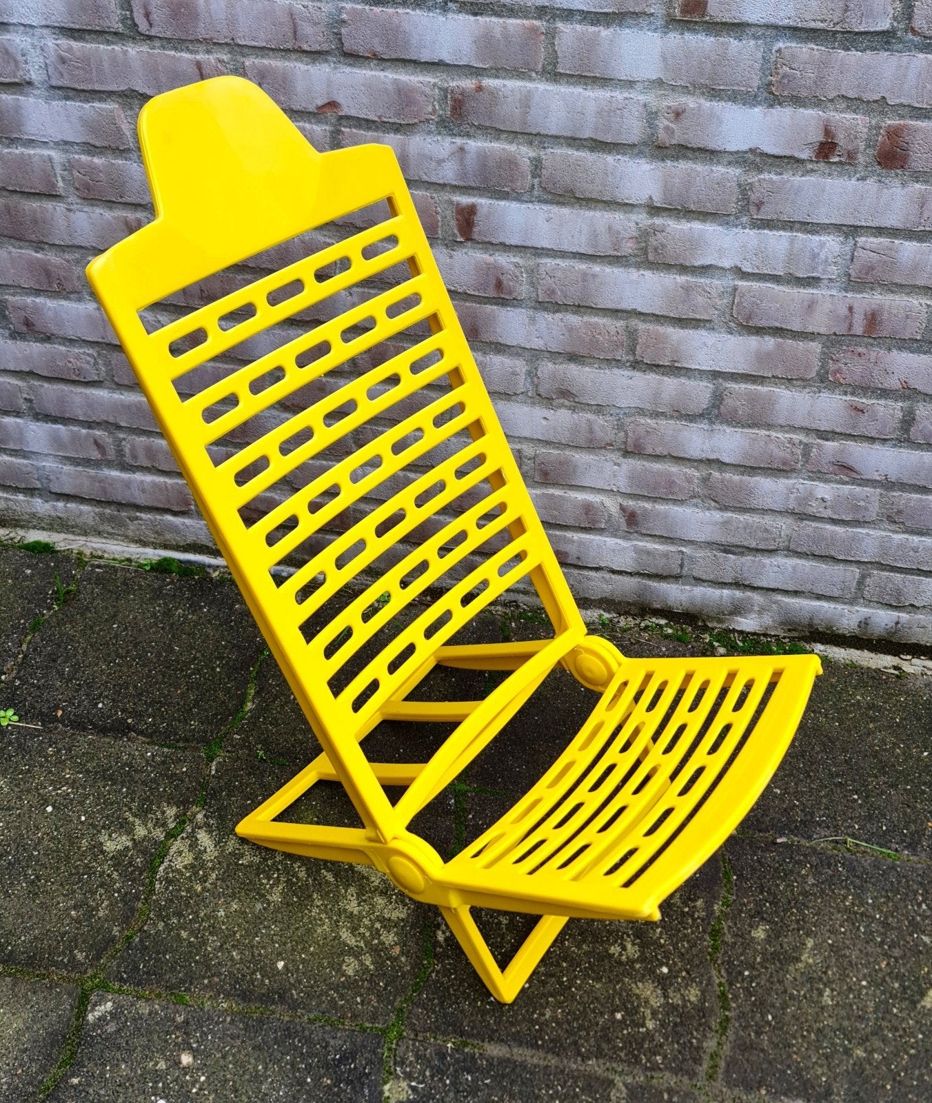 De Galicia inklapbare design stoel geel binnen/buiten top, Ophalen, Huis en Inrichting