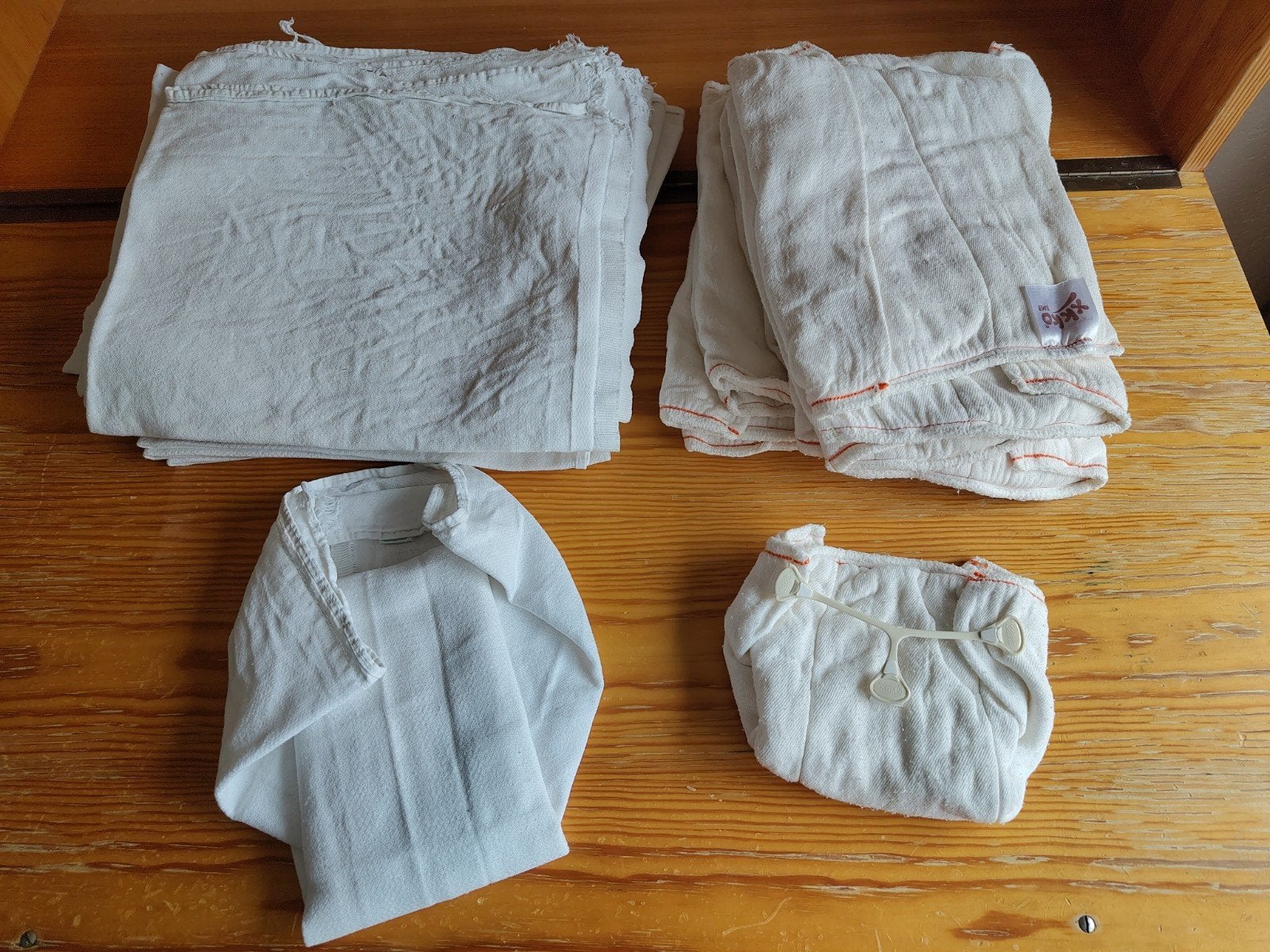 Wasbare vouw luiers maat S en M, Ophalen, Gebruikt, One size