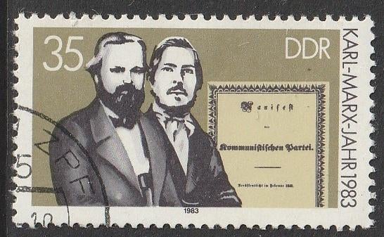 DDR 1983 2785 Karl Marx, F Engels, Gest, Postzegels en Munten, Ophalen of Verzenden, DDR, Gestempeld