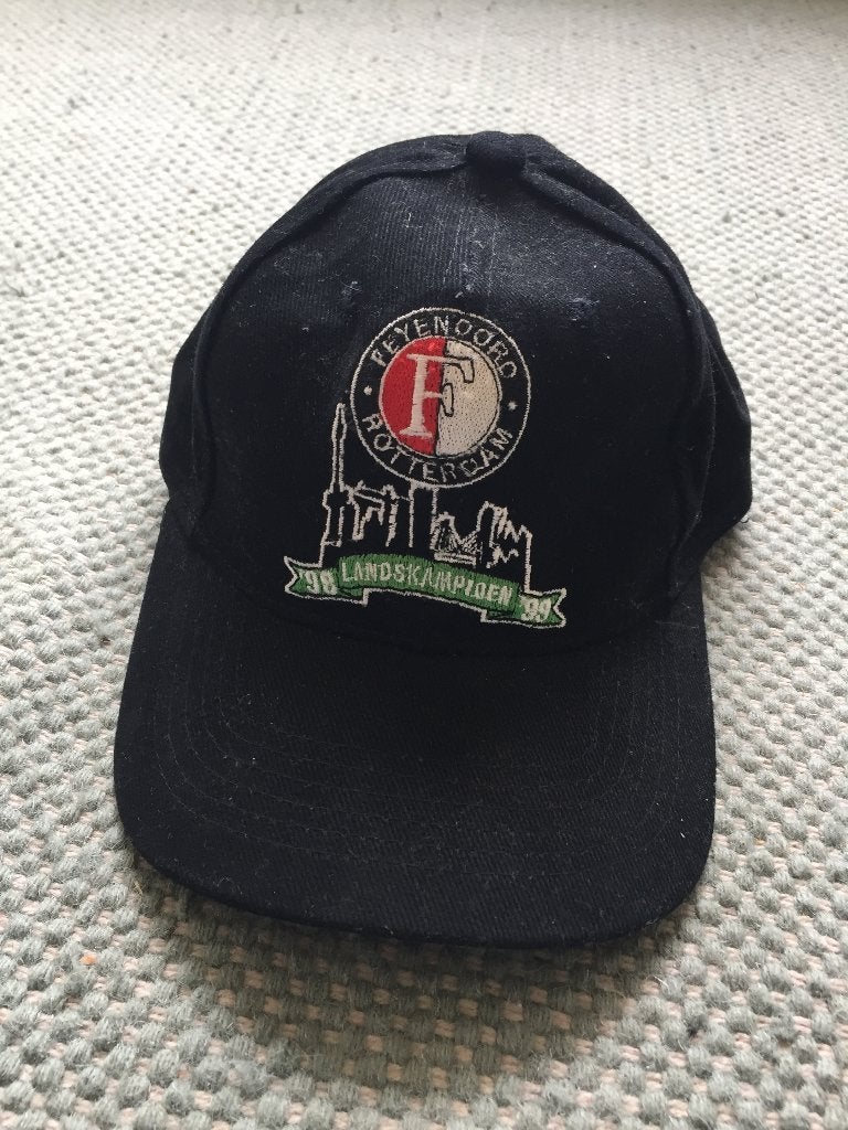 Vintage Feyenoord Rotterdam 19989-1999 Landskampioen Petje, Ophalen of Verzenden, Gebruikt, Feyenoord, Pet of Muts