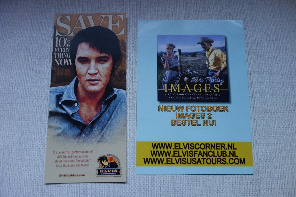 Folders Elvis Presley, Verzamelen, Ophalen of Verzenden, Zo goed als nieuw, Foto of Kaart