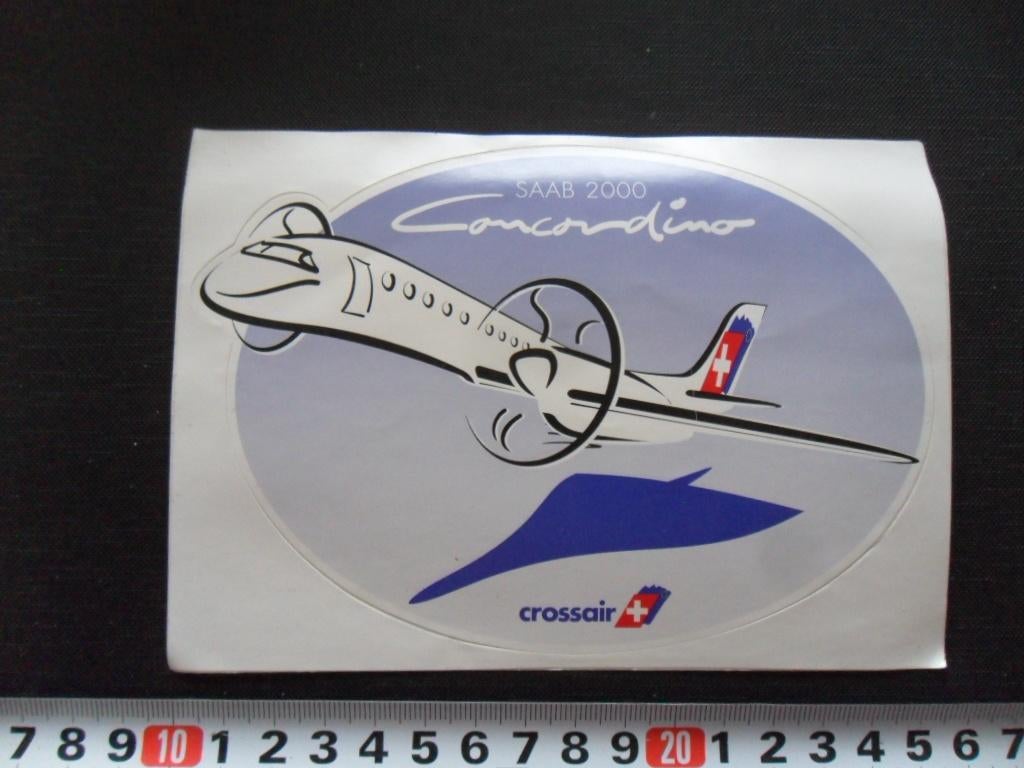 sticker CROSSAIR  SAAB 2000 Corcondino, Verzamelen, Stickers, Zo goed als nieuw, Ophalen