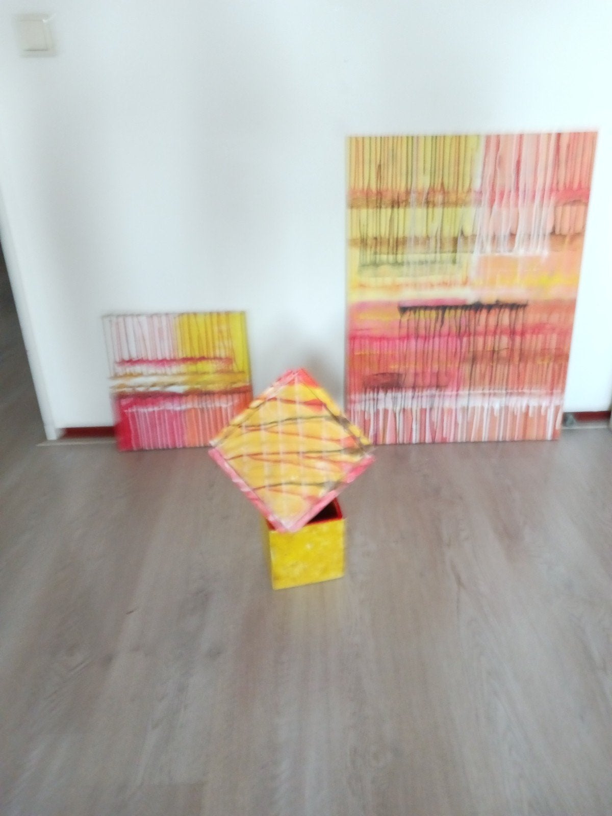 Aparte drieluik kunstwerk, Ophalen, Zo goed als nieuw