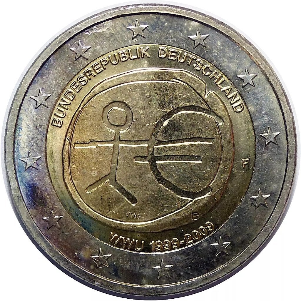 Speciale 2 Euro munten Duitsland 2009 "EMU" in unc kwaliteit, Postzegels en Munten, Munten | Europa | Euromunten, Verzenden, Duitsland