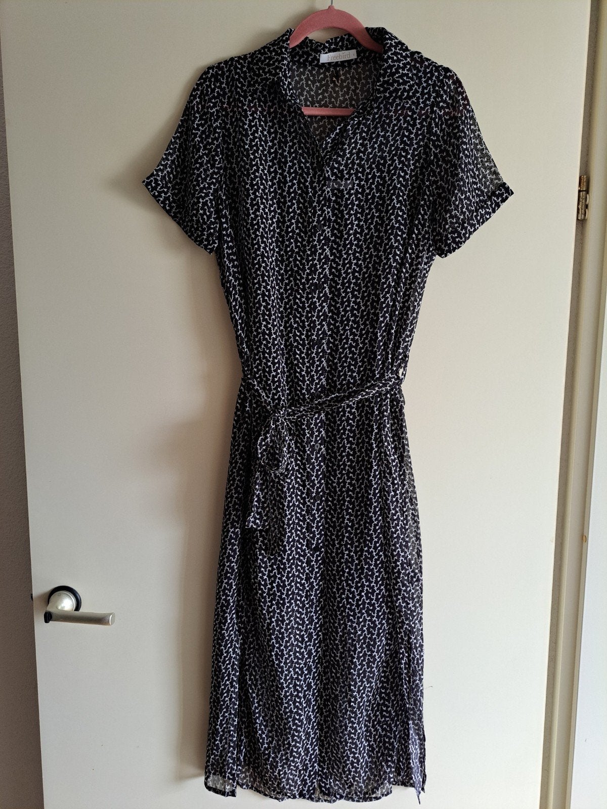 Freebird jurk maat S met split en onderjurkje, Kleding | Dames, Jurken, Ophalen, Zwart, Zo goed als nieuw, Freebird