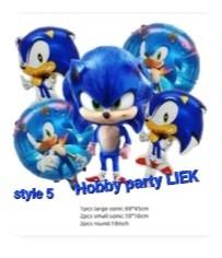 Sonic 12 delige set ballonnen (5+5+2) nr S85, Hobby en Vrije tijd, Feestartikelen, Ophalen of Verzenden, Nieuw, Versiering, Verjaardag