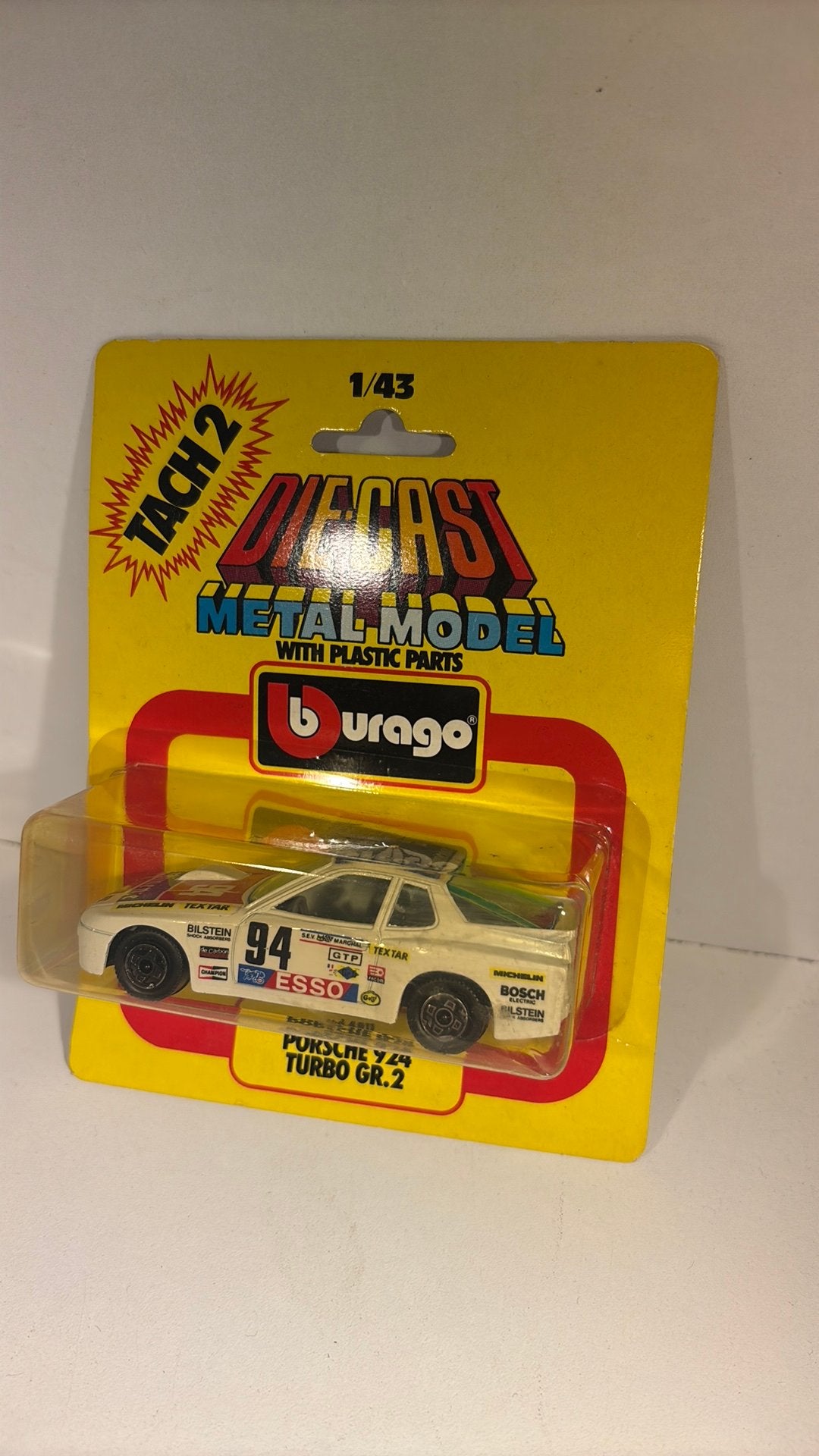Porsche 924 turbo gr.2 Bburago 1.43, Hobby en Vrije tijd, Modelauto's | 1:43, Overige merken, Auto, Ophalen of Verzenden, A