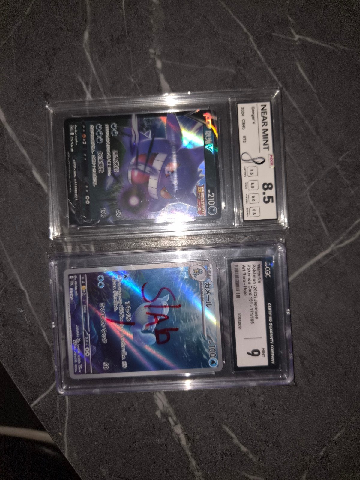 Gengar V & Wartortle  Graded Pokémon, Ophalen of Verzenden, Nieuw