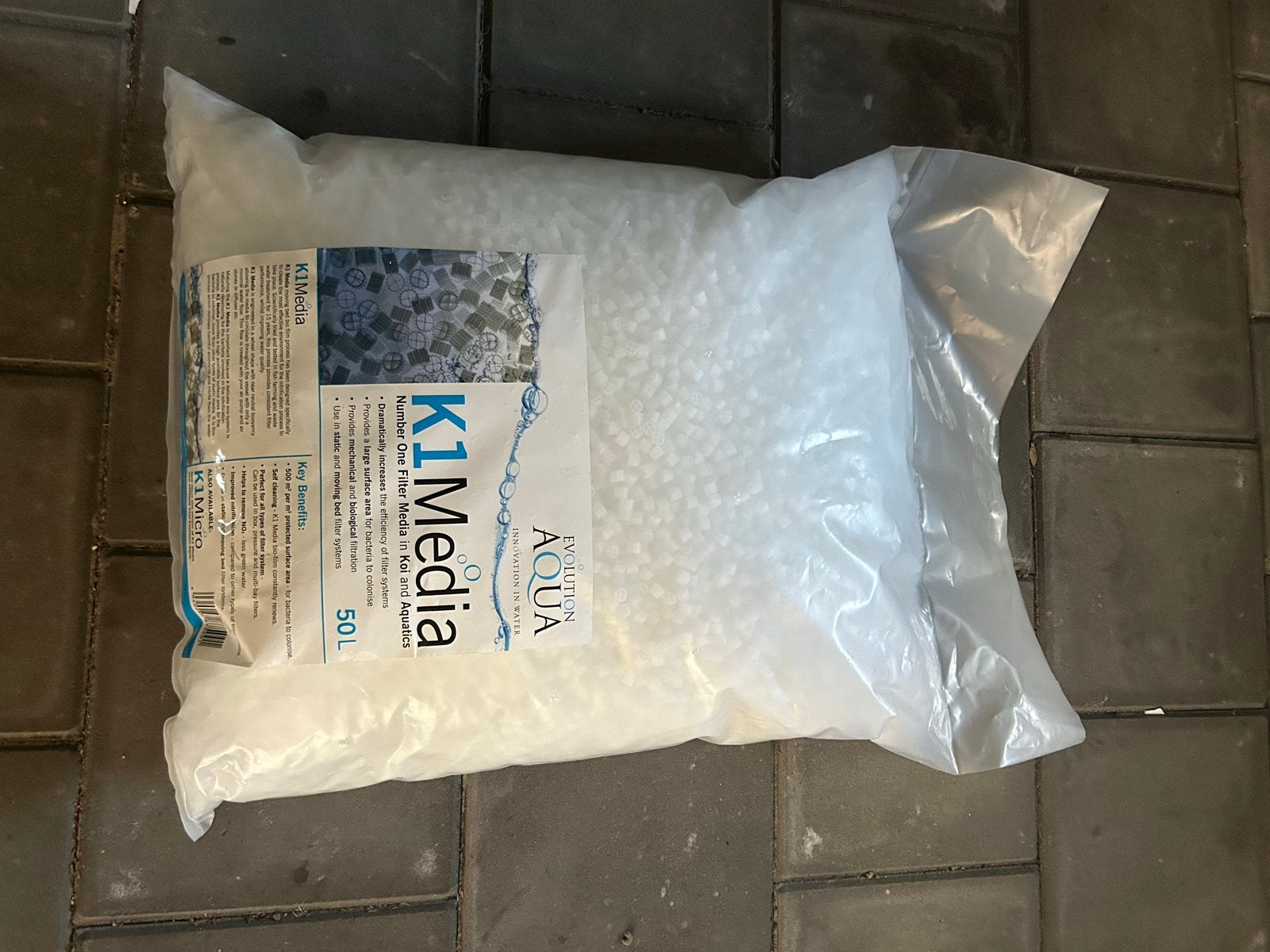 K1 Micro filtermateriaal (koi)vijver - 50 liter, Ophalen, Nieuw, Filter, Overige merken