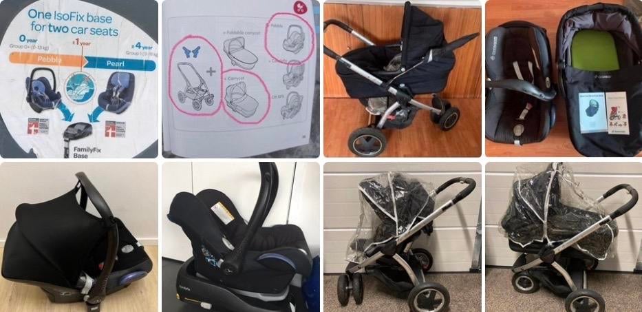 Maxi Cosi Mura 3-in-1 kinderwagen voor alle terreinen, Ophalen of Verzenden, Zo goed als nieuw, Maxi-Cosi, Zonnekap