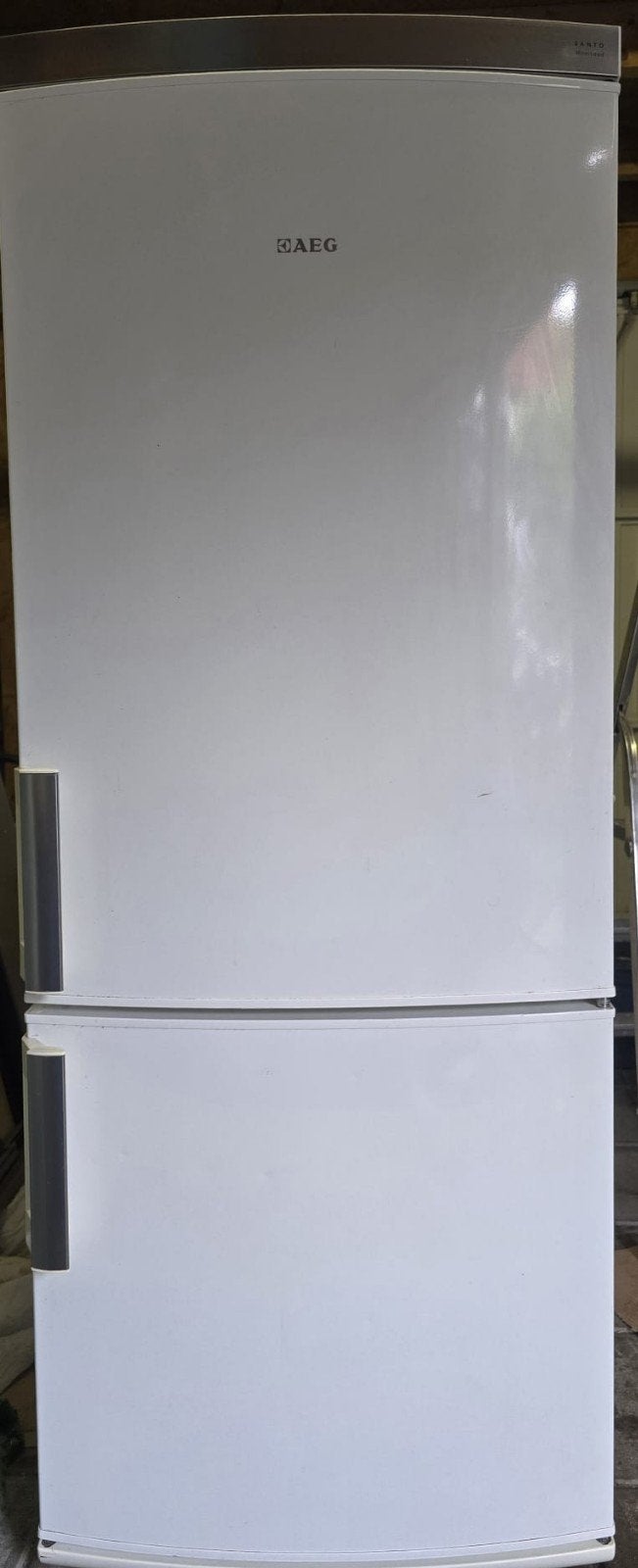 AEG Koel-vriescombinatie - Wit, Goede Staat, 150 tot 200 liter, Gebruikt, 60 cm of meer, Met aparte vriezer