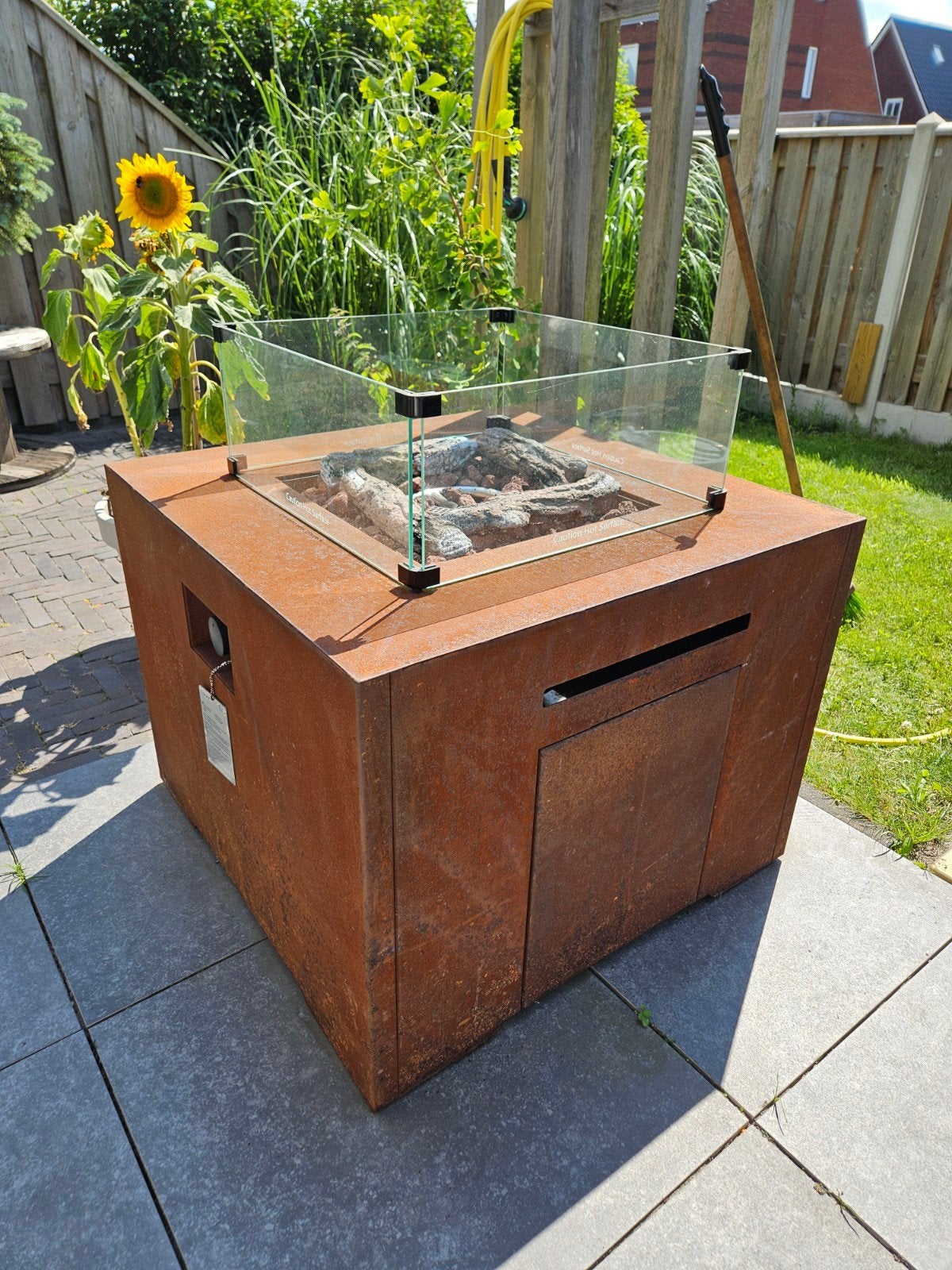 Cosi Concrete 80 vuurtafel gashaard - Cortenstaal, Ophalen, Zo goed als nieuw