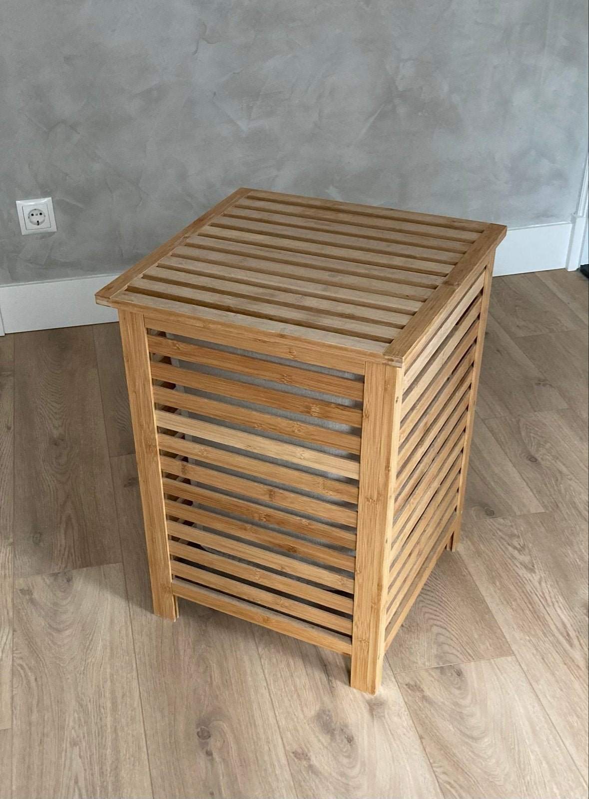 Bamboe wasmand, uitneembare waszak, Huis en Inrichting, Ophalen, Hout, Zo goed als nieuw, Modern