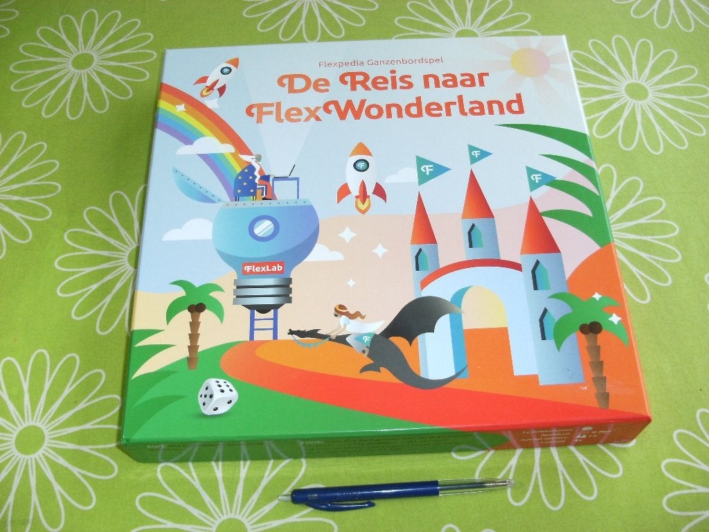 De reis naar Flex Wonderland - Flexpedia Ganzenbordspel, Een of twee spelers, Ophalen of Verzenden, Zo goed als nieuw
