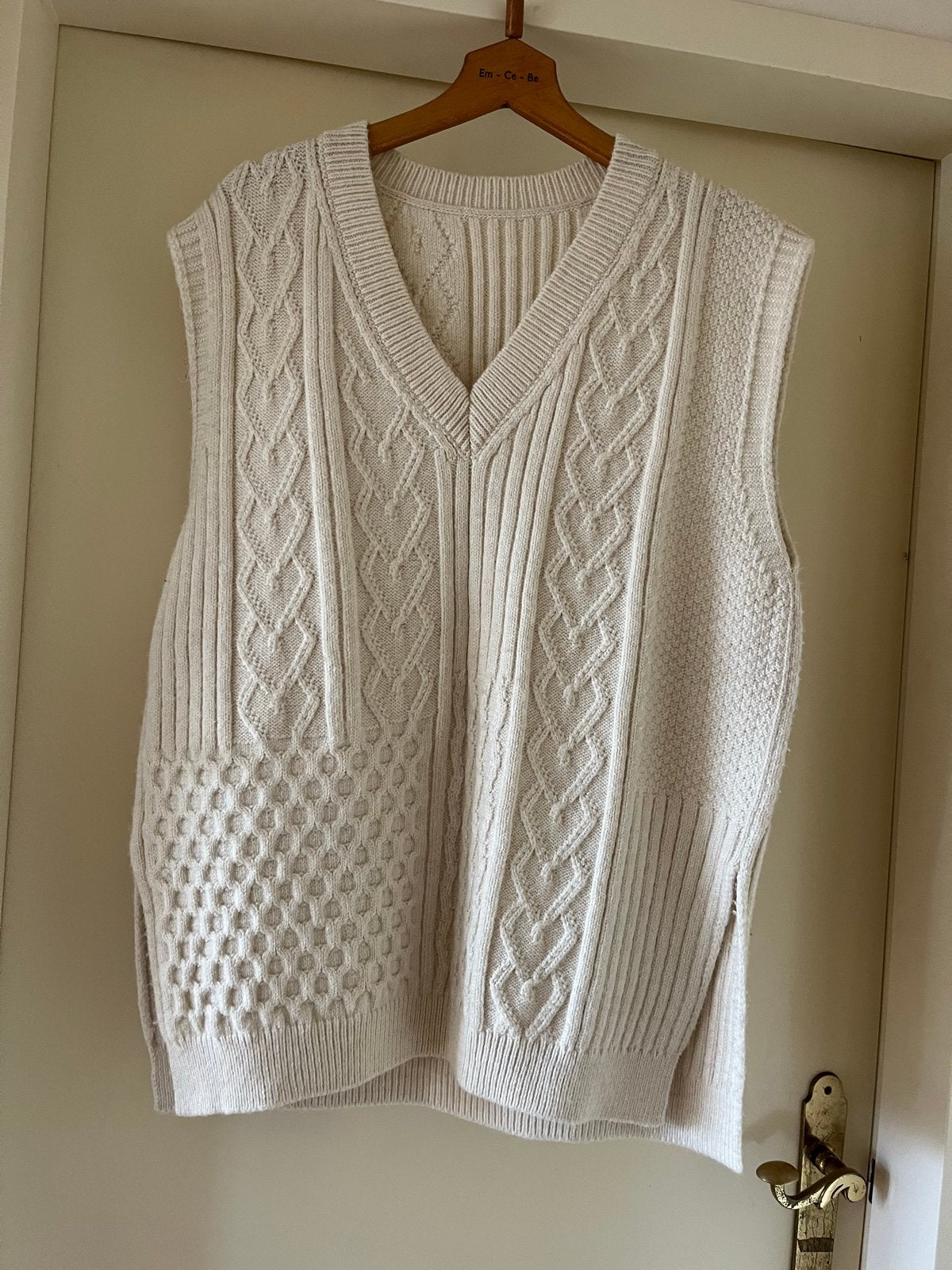 Oversized gebroken witte spencer, Kleding | Dames, Ophalen of Verzenden, Zo goed als nieuw, Maat 38/40 (M), Wit