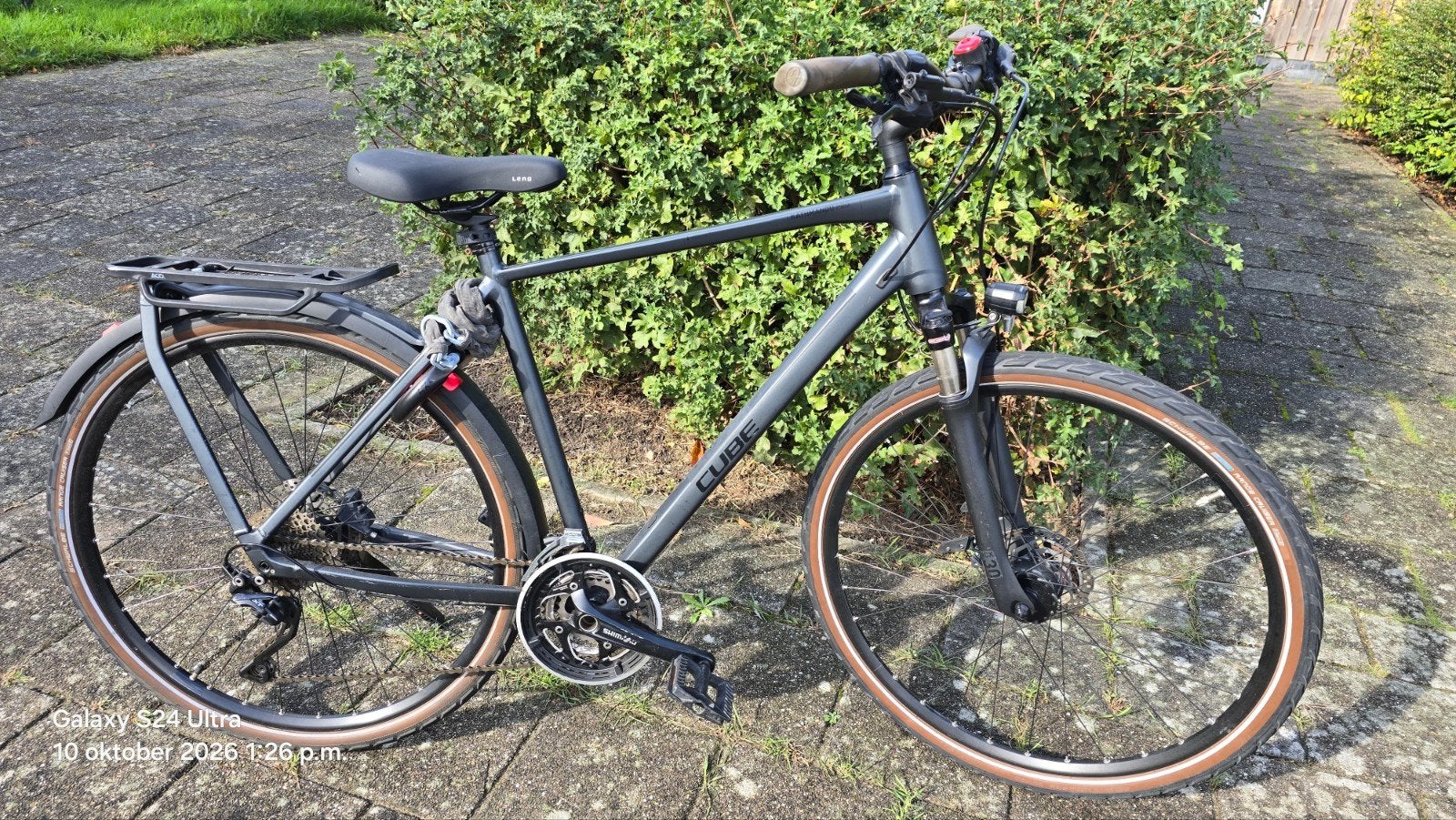 te koop  Herenfiets Cube Framehoogte 57 CM 3X9 Versnllingen, Overige merken, 28 inch, Vering, Ophalen of Verzenden