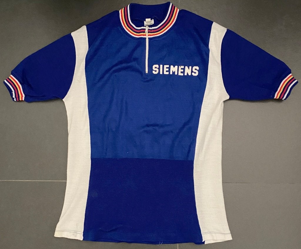 Wollen vintage wielertrui SIEMENS Energietechniek, Ophalen of Verzenden, Overige typen