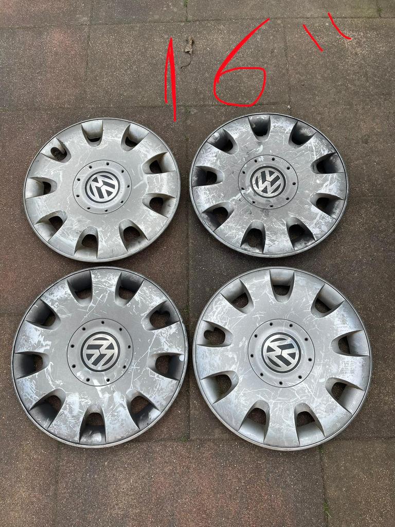 Wieldoppen volkswagen 16 inch, Auto diversen, Wieldoppen, Ophalen, Zo goed als nieuw