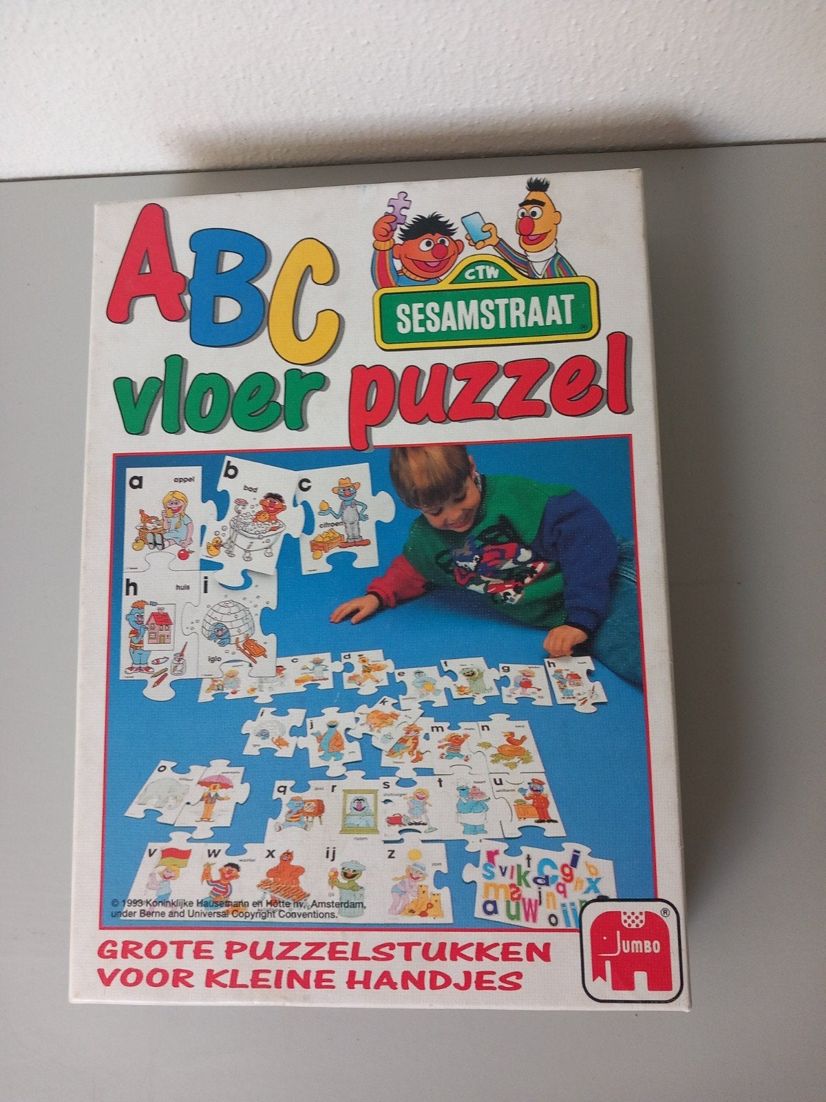 Sesamstraat ABC vloerpuzzel - Grote puzzelstukken, Ophalen of Verzenden, Meer dan 50 stukjes, Gebruikt, 2 tot 4 jaar