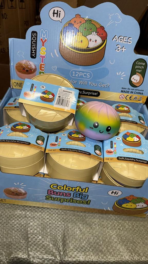 Rainbow Dumpling Squishy - 144 stuks in omdoos, Kinderen en Baby's, Speelgoed | Overig, Ophalen of Verzenden, Nieuw, Jongen of Meisje