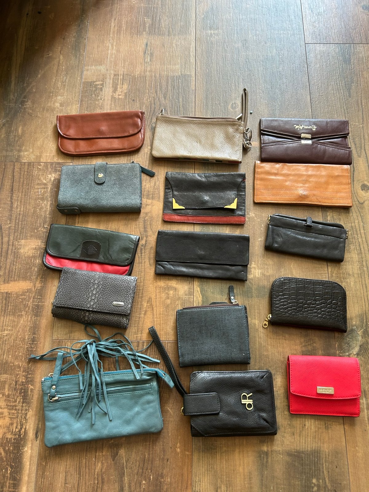 Diverse portemonnees en clutches - Leer en meer, Overige merken, Gebruikt, Overige kleuren, Ophalen of Verzenden