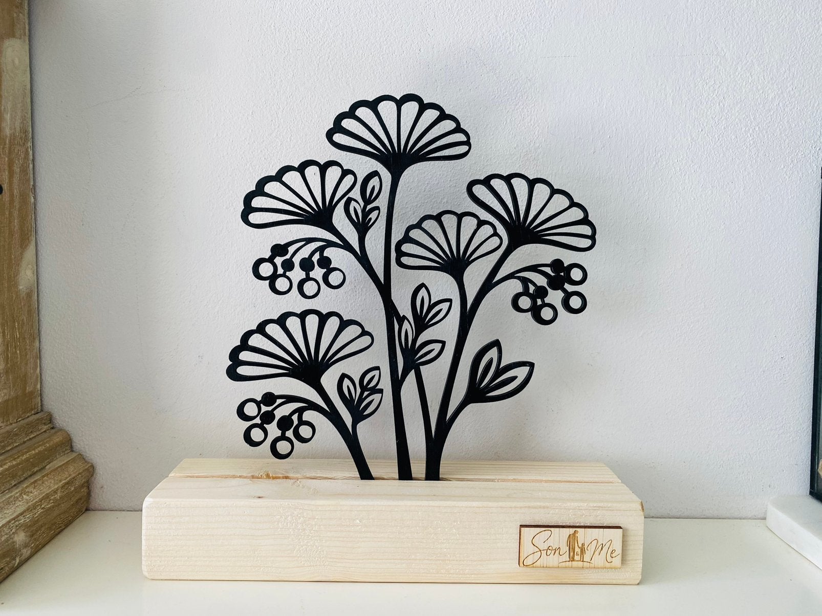 Houten bloemen decoratie op voet – 6 verschillende modellen, Ophalen of Verzenden