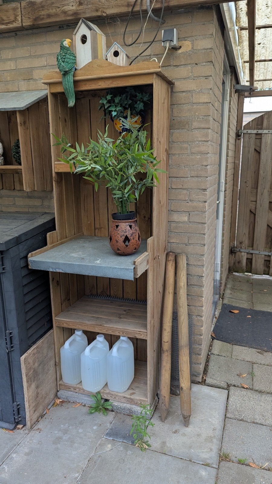TUINKAST zink werkblad -terras hobby planten gereedschap, Ophalen, Hout, Overige typen