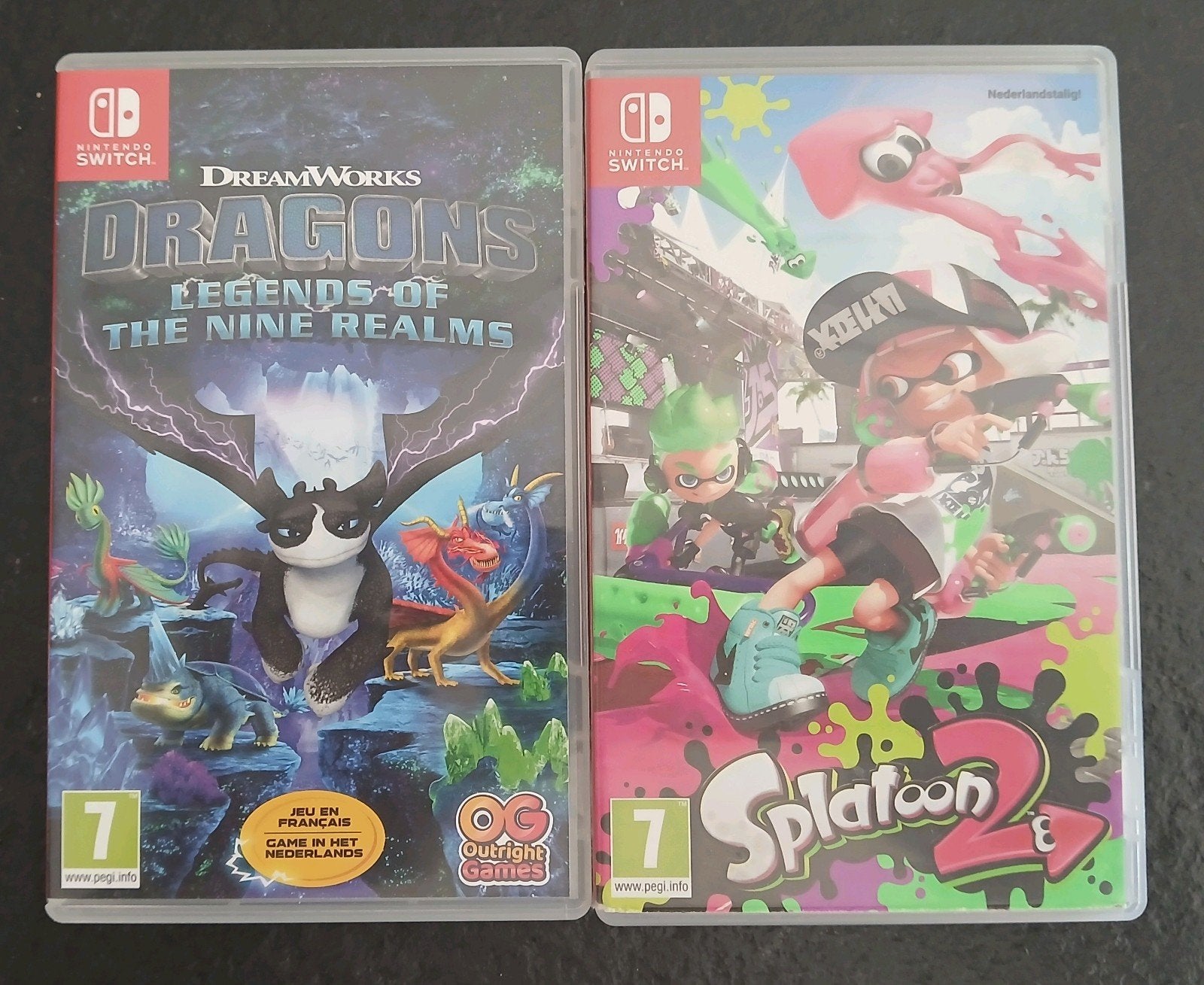 Nintendo Switch games - Dragons, Splatoon, Ophalen of Verzenden, Gebruikt, Switch Original, Met games