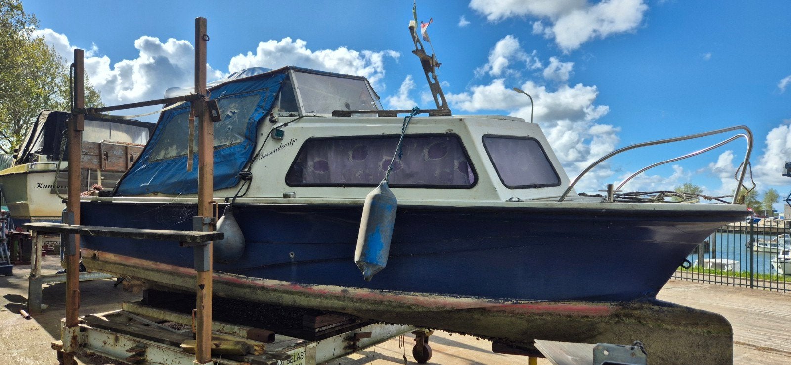 shetland motorboot Opknapper met potentieel, Kajuitboot, Geen motor, Ophalen of Verzenden, Polyester