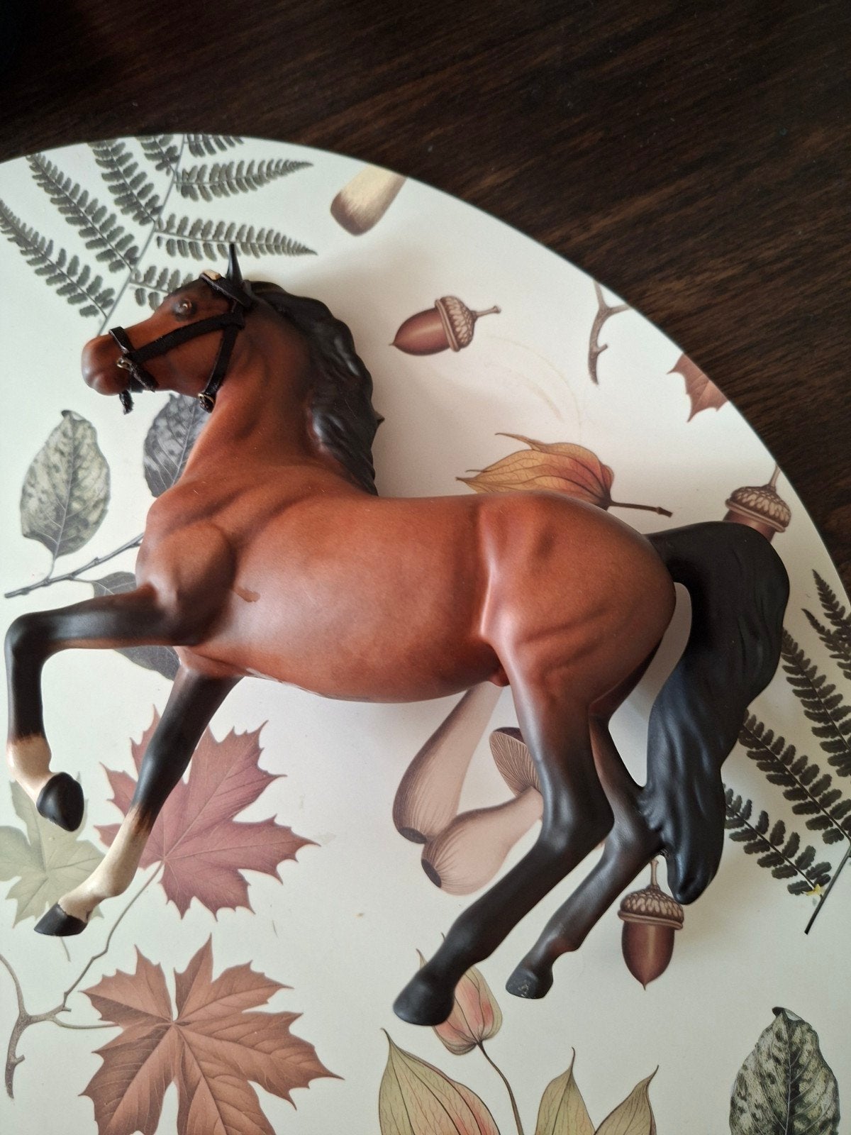 Vintage Beswick paard beeldje - Bruin paard met hoofdstel, Ophalen of Verzenden, Zo goed als nieuw