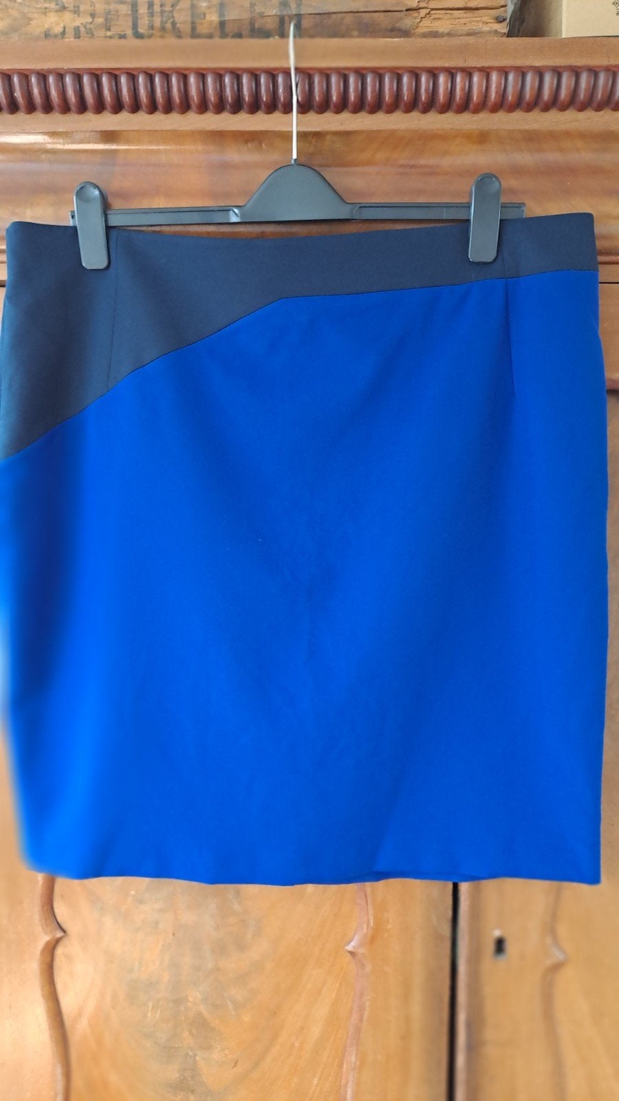 Promiss fel blauwe/ zwarte rok * mt 46 * NIEUW m.k, Ophalen of Verzenden, Nieuw, Maat 46/48 (XL) of groter, Blauw