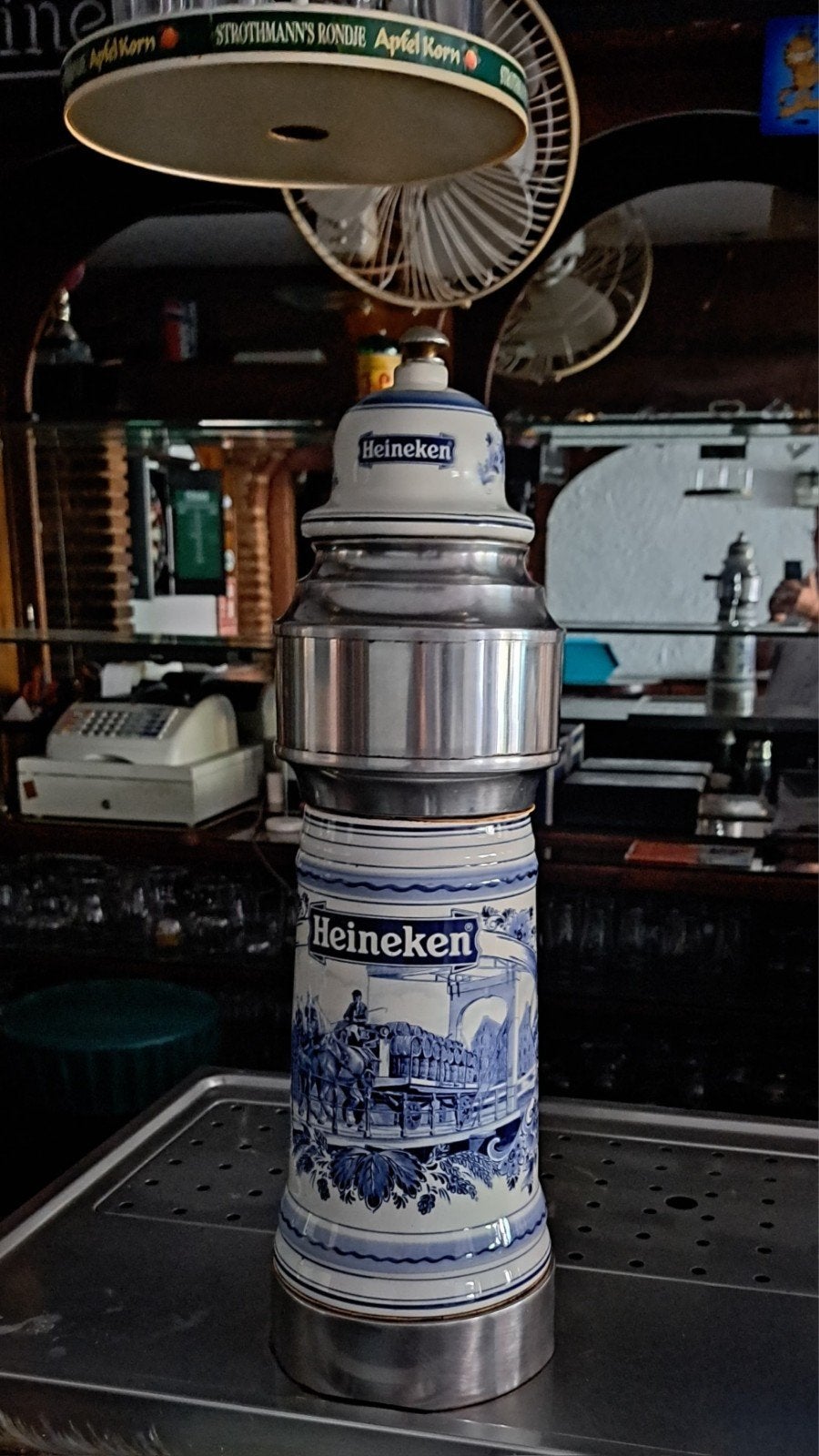 Unieke Heineken biertap in Delfts blauw, Verzamelen, Ophalen, Gebruikt, Overige typen, Heineken
