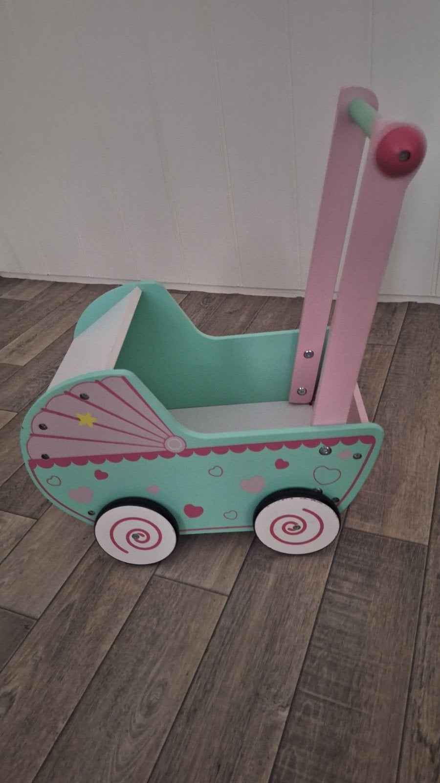 Poppenwagen van hout, Ophalen, Duw- of Trekspeelgoed