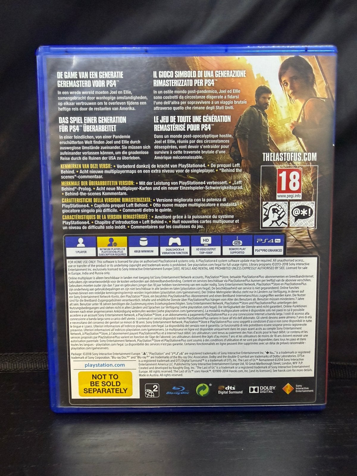 The Last of Us Remastered PS4 - PlayStation Hits, S, Ophalen of Verzenden, Zo goed als nieuw, X