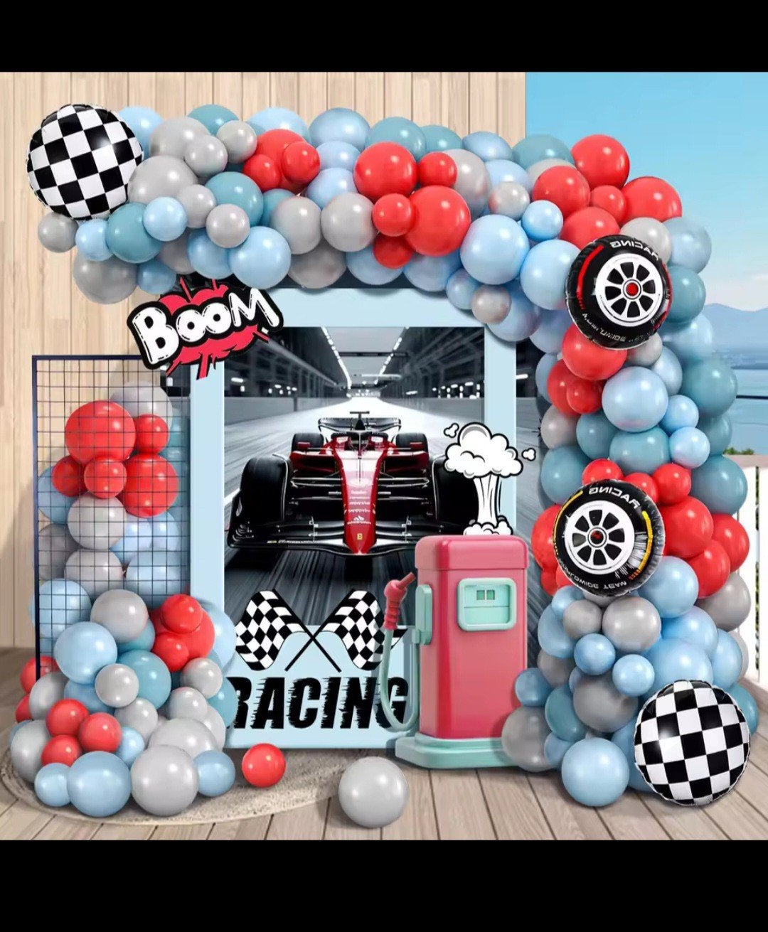 Formule 1 Race Thema Ballonboog Decoratie Set, Ophalen, Nieuw, Versiering, Verjaardag