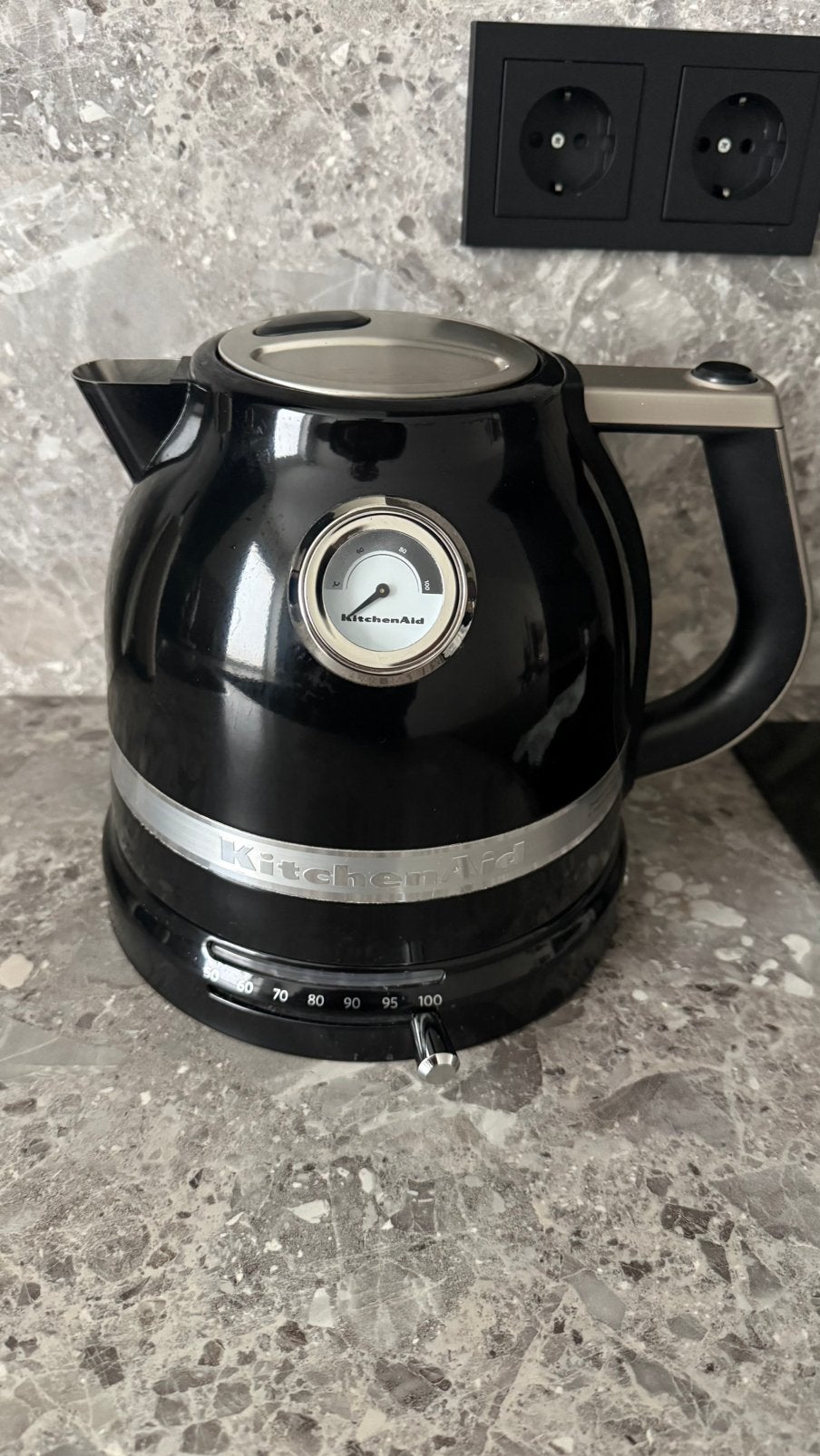 KitchenAid Artisan Waterkoker – Onyx Zwart 1,5L, Witgoed en Apparatuur, 1 tot 2 liter, Ophalen, Gebruikt, Rvs