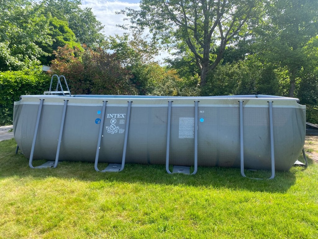 Intex zwembad groot: 549x274, Tuin en Terras, Zwembaden, 200 tot 300 cm, Zo goed als nieuw, Rechthoekig, Ophalen