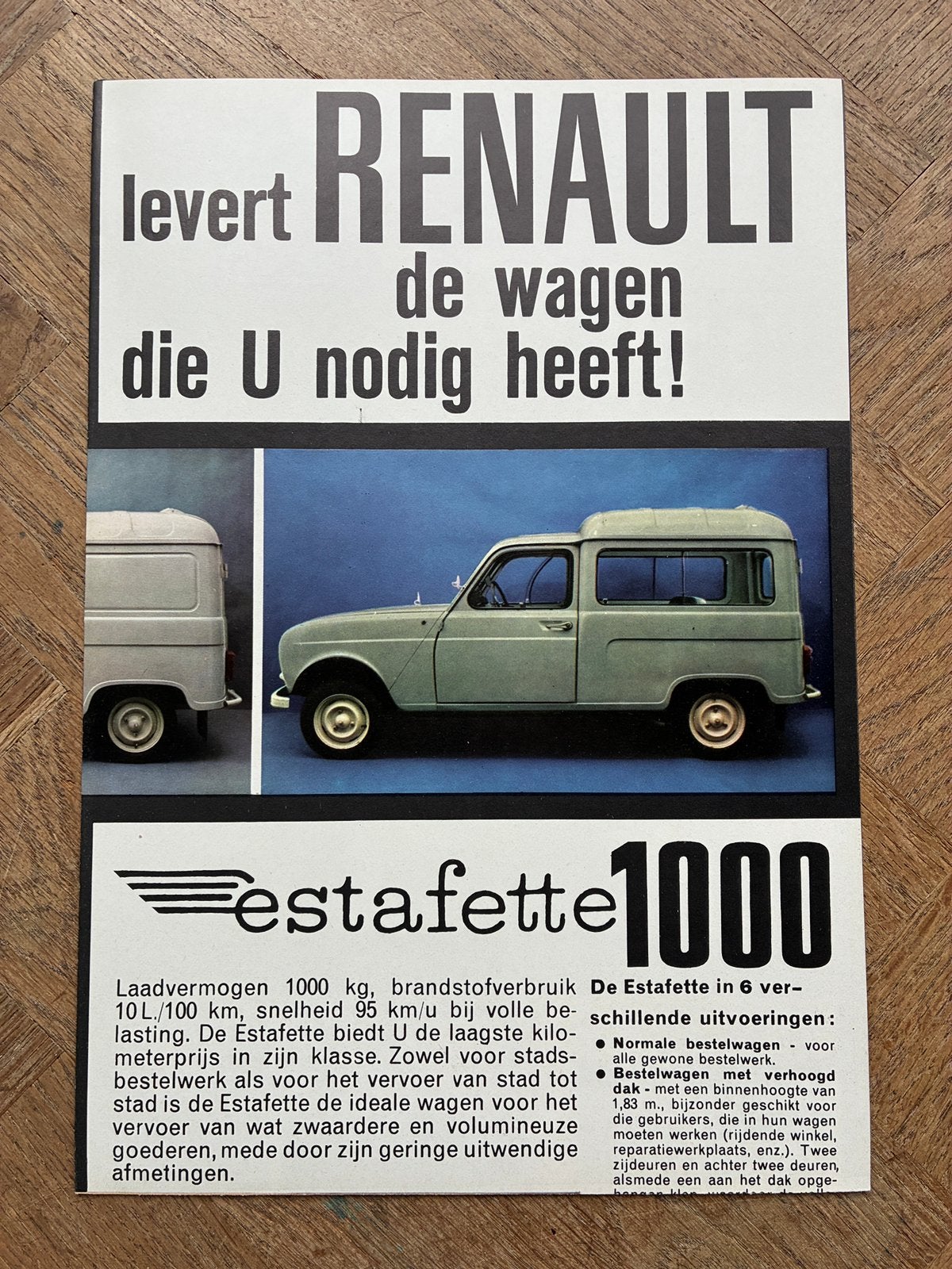 Renault bestelwagens brochure, Verzenden, Zo goed als nieuw, Renault