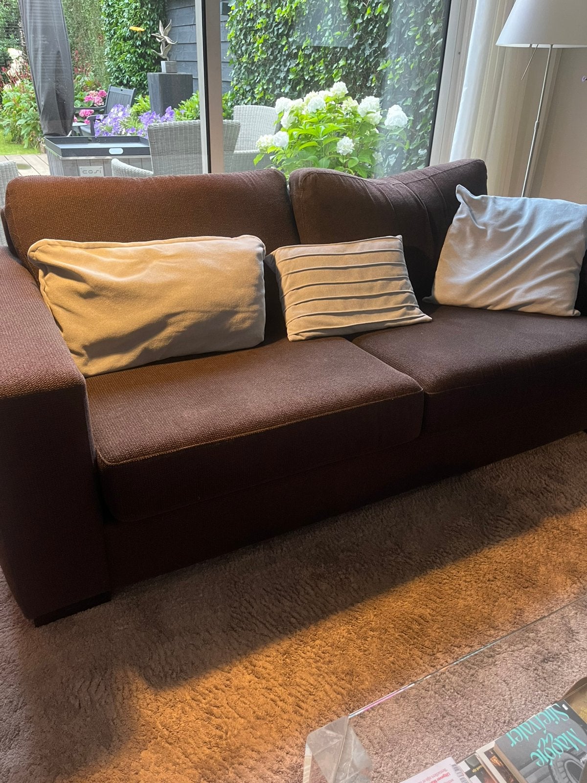 2 mooie antracietgrijze banken, Ophalen, Gebruikt, Minder dan 75 cm, 150 tot 200 cm
